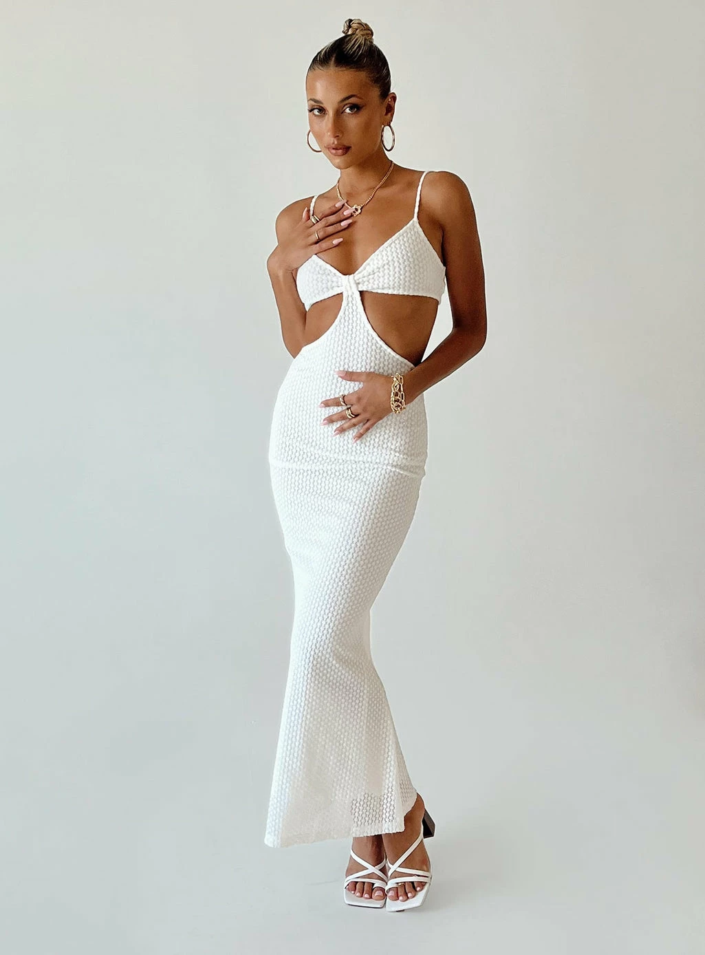 Princess Polly Shanni Maxi Dress White White