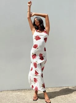 Princess Polly Lower Impact Malina Maxi Dress Red Multi Red Multi