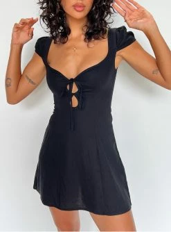 Princess Polly Alora Mini Dress Black Black