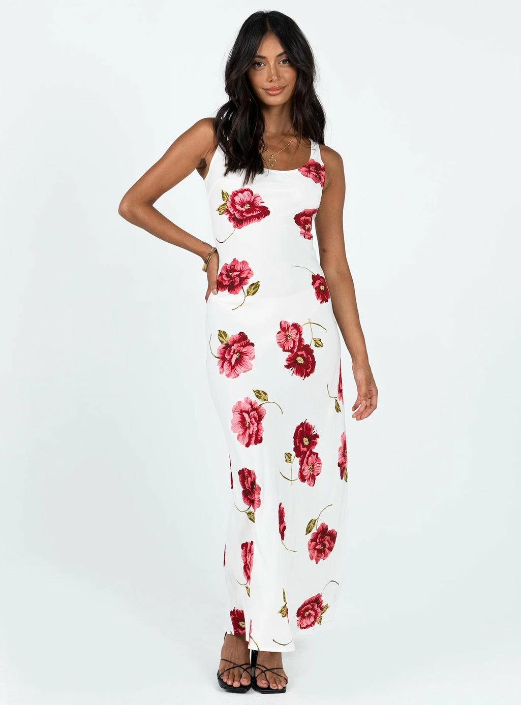 Princess Polly Lower Impact Malina Maxi Dress Red Multi Red Multi - Image 2
