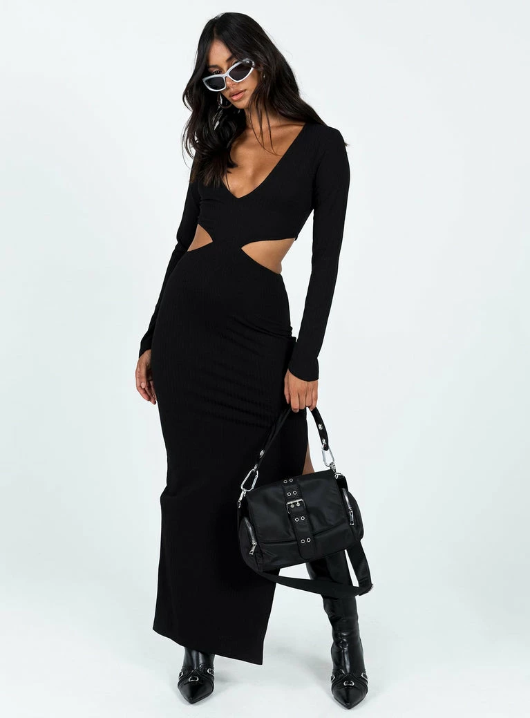 Princess Polly Ayda Maxi Dress Black Black - Image 5