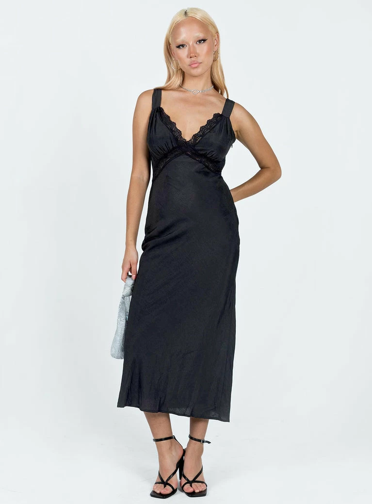 Princess Polly Hannelle Maxi Dress Black Black - Image 9