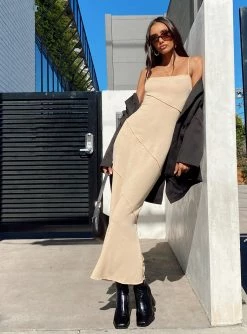 Princess Polly Andros Maxi Dress Beige Beige