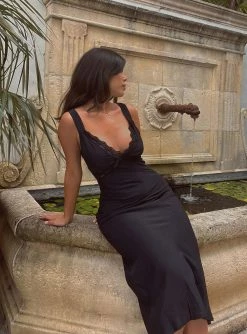 Princess Polly Hannelle Maxi Dress Black Black