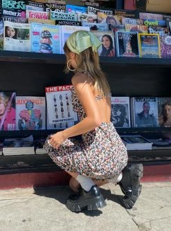 Princess Polly Delta Midi Dress Black Floral Black Floral