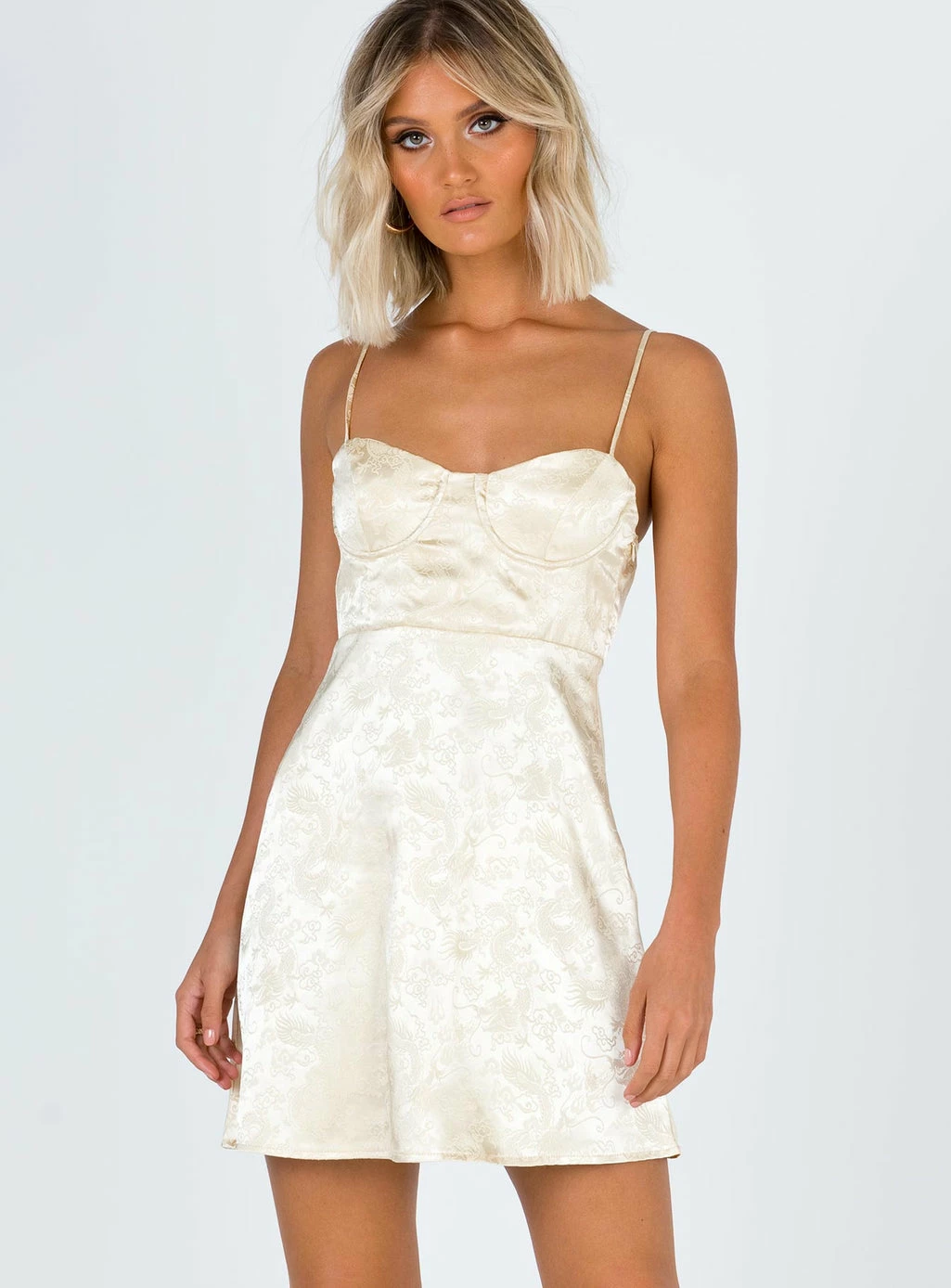 Princess Polly Champagne Pop Mini Dress Champagne - Image 3