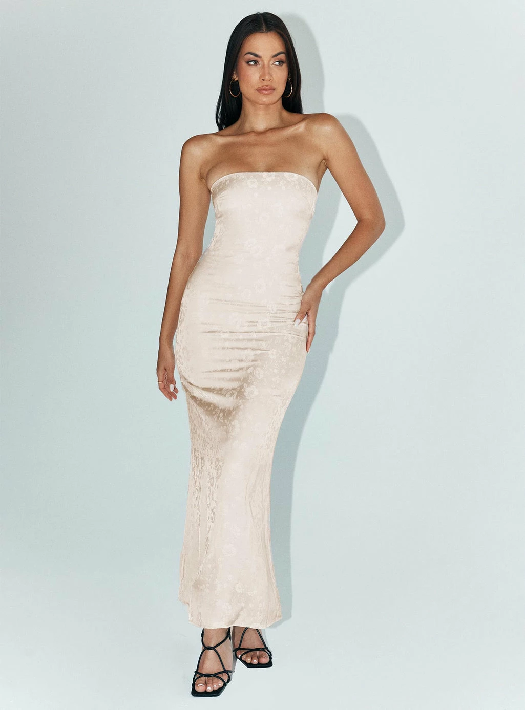 Princess Polly Salvin Strapless Maxi Dress Champagne Champagne - Image 2