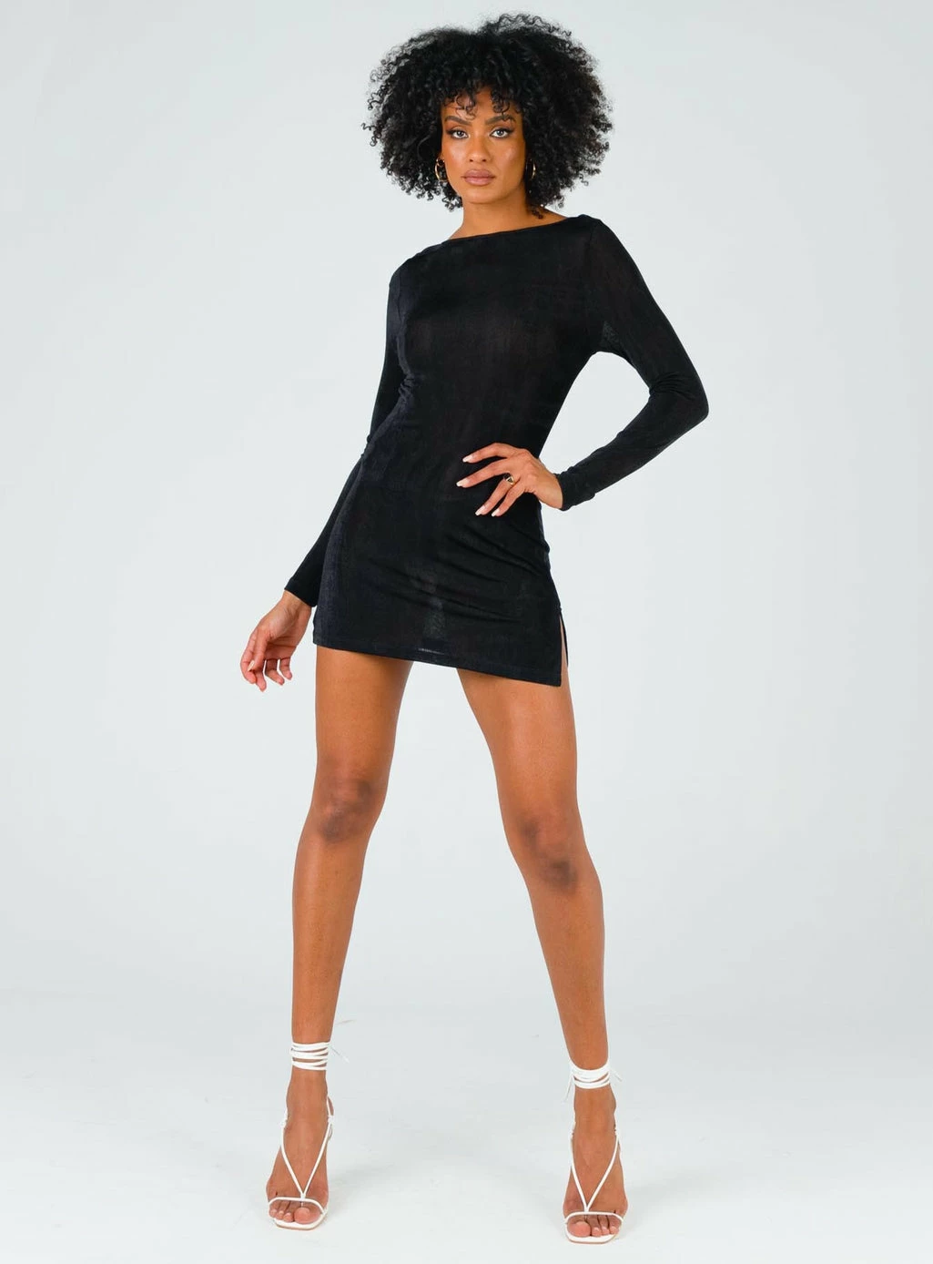 Lioness Montana Mini Dress Black Black - Image 3