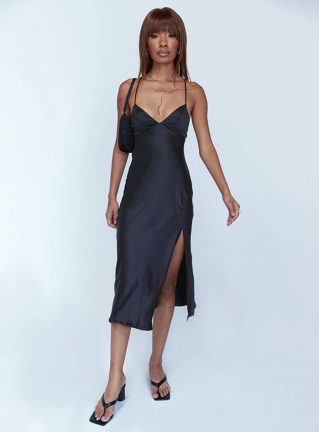 Princess Polly Gigi Midi Dress Black Black - Image 7