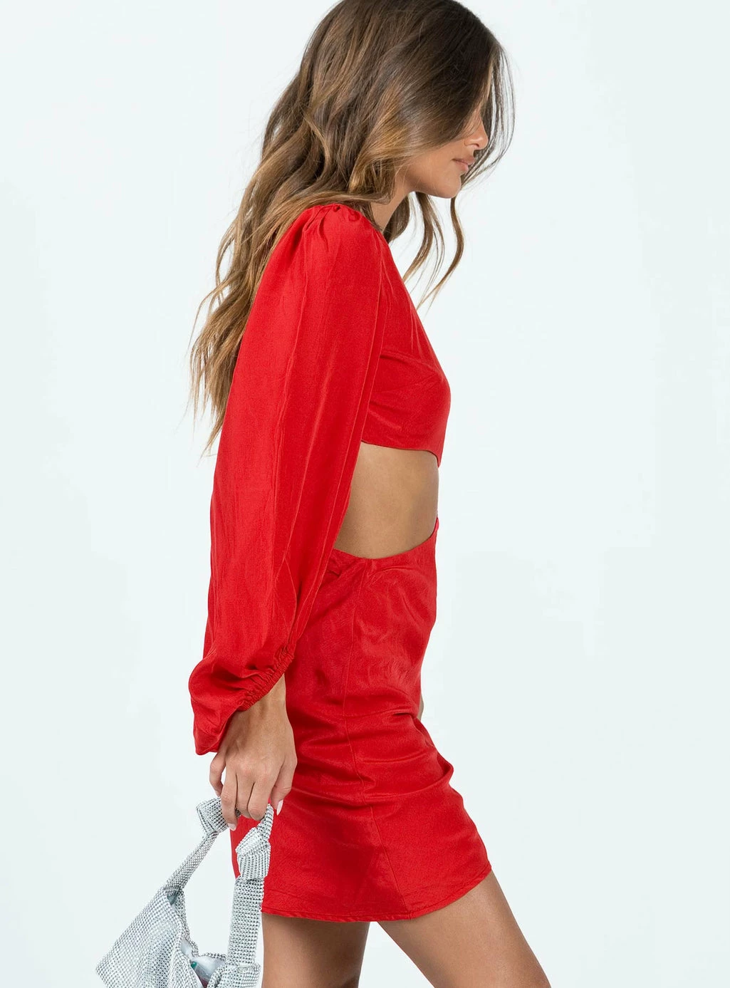 Princess Polly Karter Mini Dress Red Red - Image 3