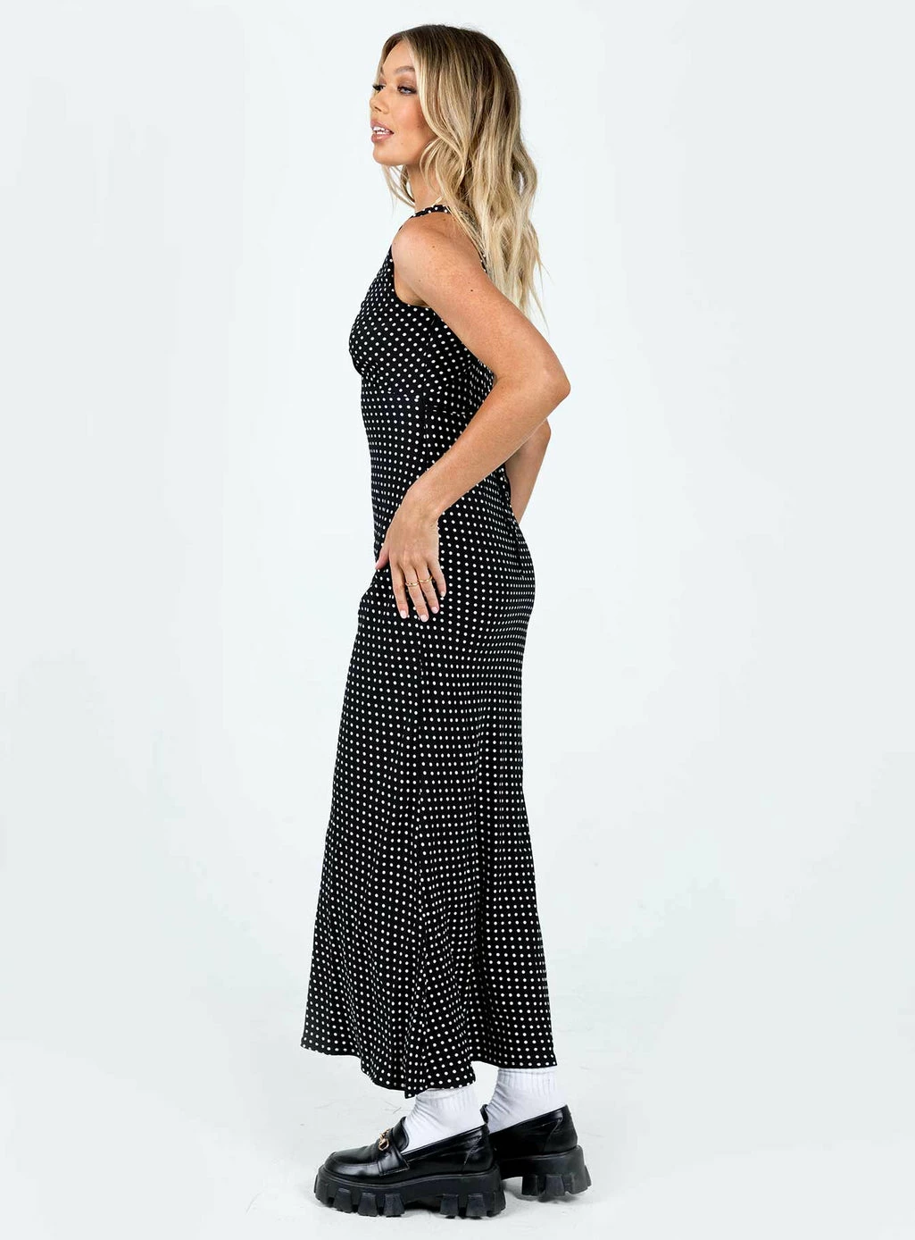 Princess Polly Nellie Maxi Dress Black Polka Dot Black Polka Dot - Image 4