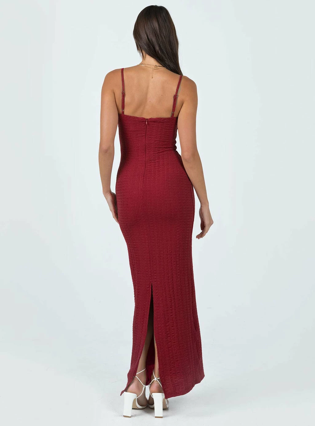 Princess Polly Buella Midi Dress Burgundy Burgundy - Image 4