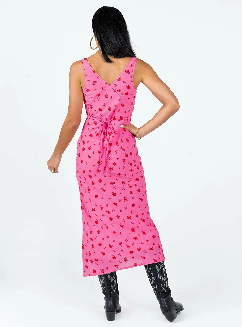 Princess Polly Sariah Midi Dress Pink Floral Pink - Image 5