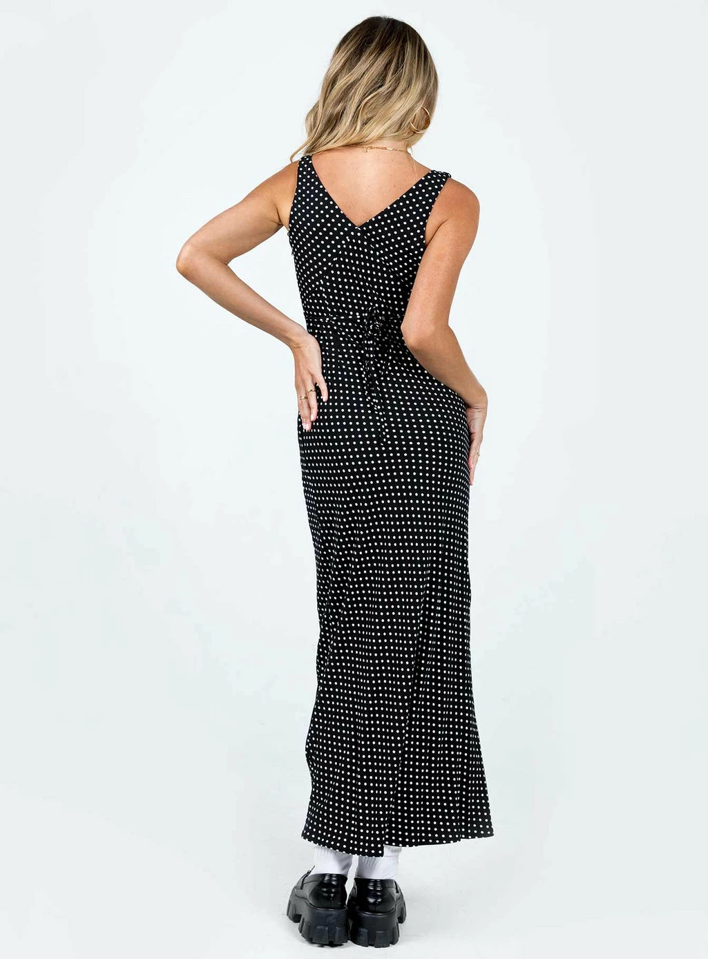 Princess Polly Nellie Maxi Dress Black Polka Dot Black Polka Dot - Image 5