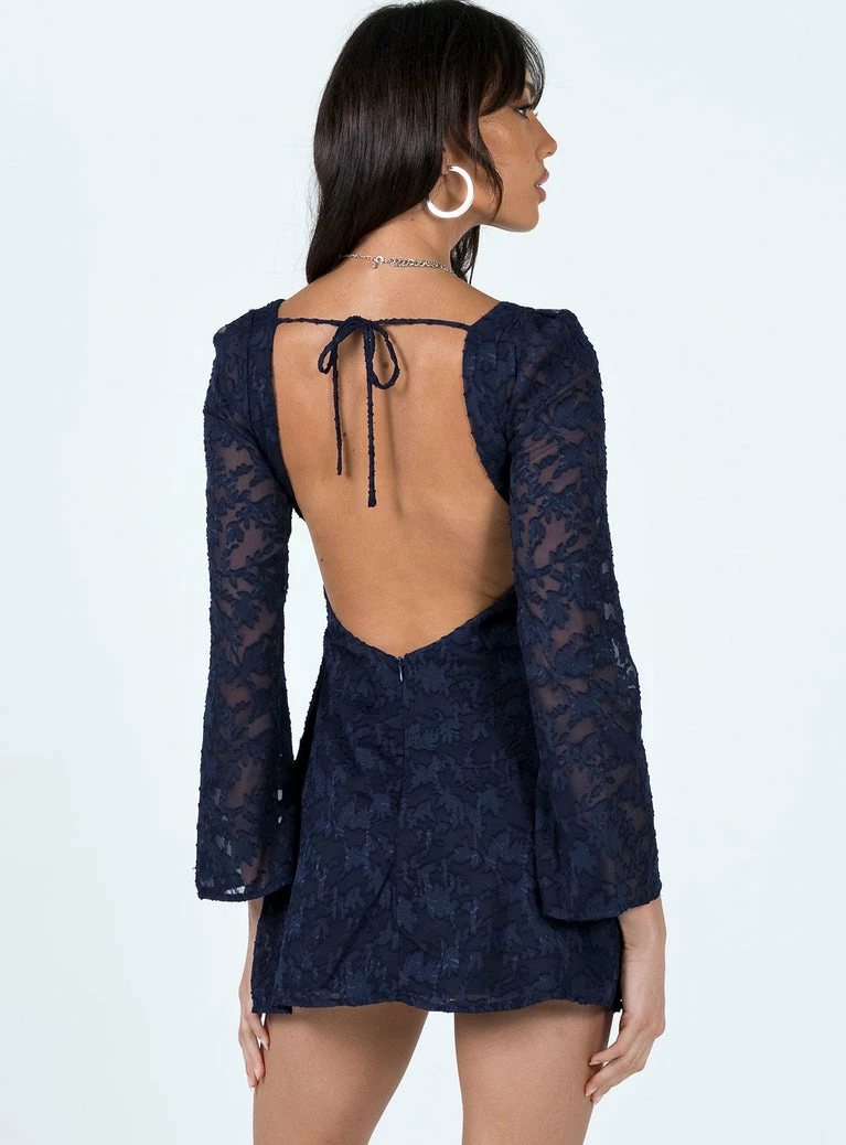 Princess Polly Eryn Long Sleeve Mini Dress Navy Navy - Image 11