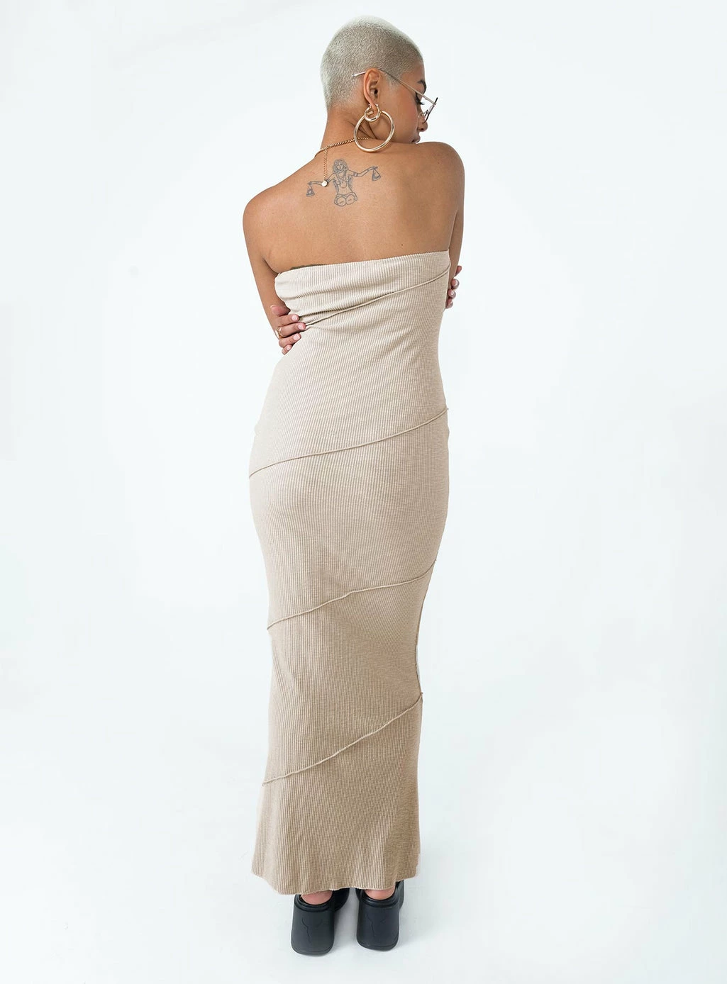 Princess Polly Oscar Midi Dress Beige Beige - Image 9