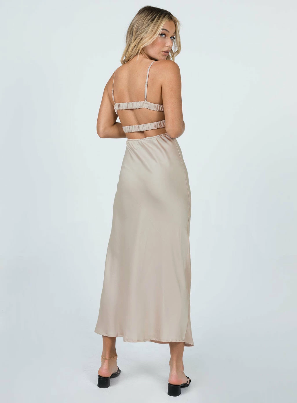 Princess Polly Lillie Midi Dress Beige Beige - Image 6