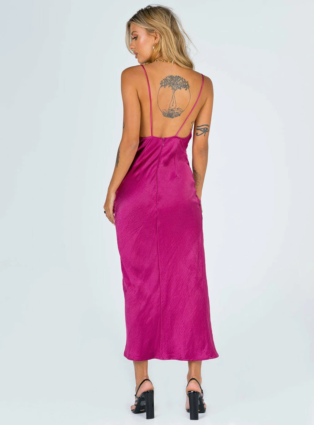 Lioness Walk The Line Midi Dress Magenta Magenta - Image 5