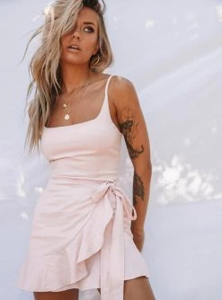 Princess Polly Cottage Hill Mini Dress Blush Blush